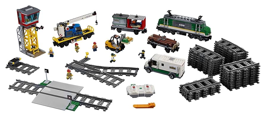 Amazon.co.jp: レゴ シティ カーゴトレイン 60198 リモコン電車